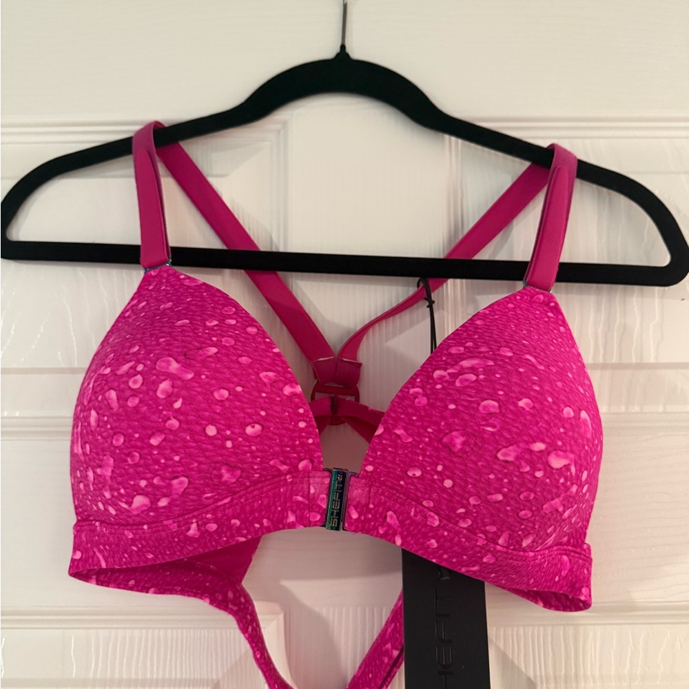 SHEFIT Pink Racerback Bikini Top